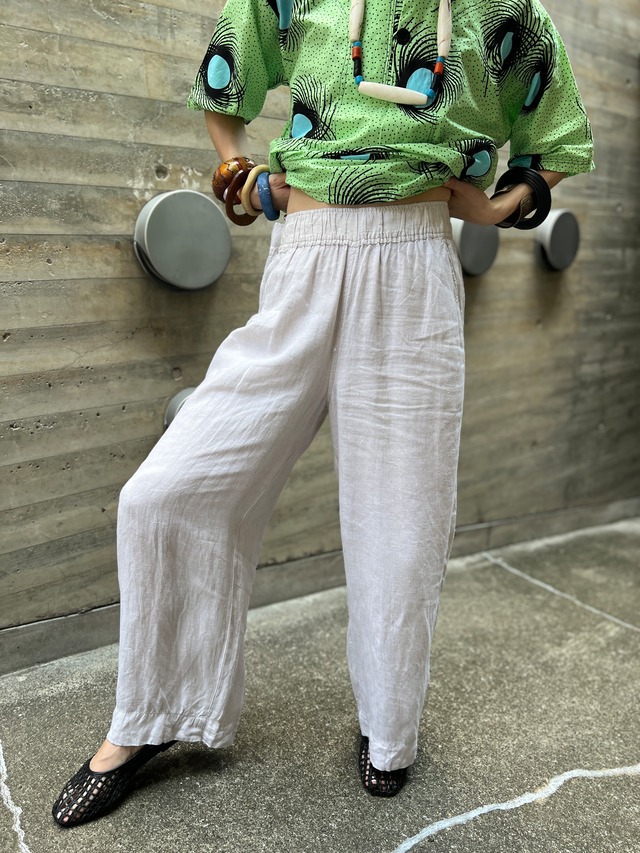 Vintage off white indian  linen  pants