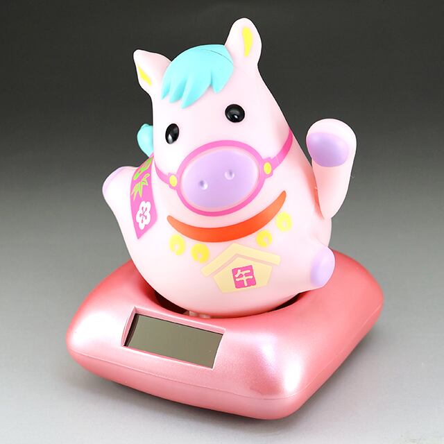 ソーラー幸せ招き馬（ピンク） | ねこや工業
