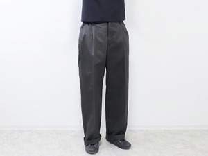 MANUAL ALPHABET / CHINO ONE TUCK BUGGY PANTS - CHARCOAL　マニュアルアルファベット / チノ ワンタック バギーパンツ - チャコール