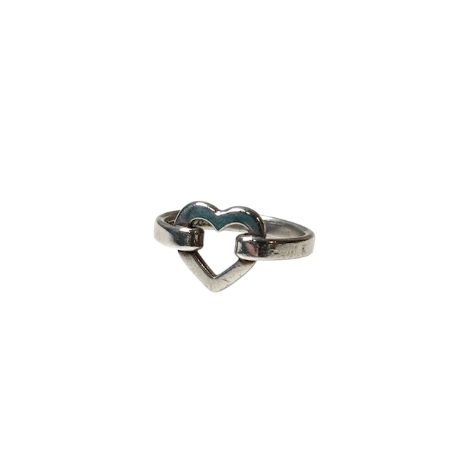 TIFFANY silver heart frame ring