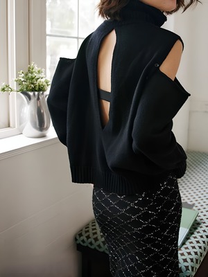 Turtleneck all-wool sweater【H00063】