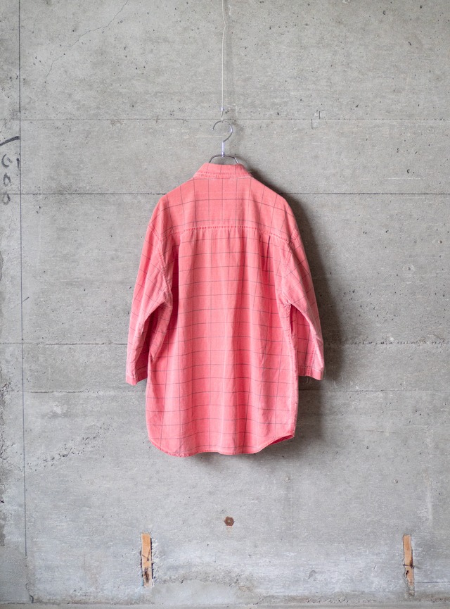 "SHAH SAFARI" 1980s Windowpane B.D. shirt