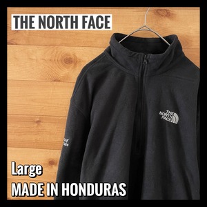 【THE NORTH FACE】企業系 ハーフジップ フリース ジャケット 刺繍ロゴ Lサイズ ノースフェイス US古着