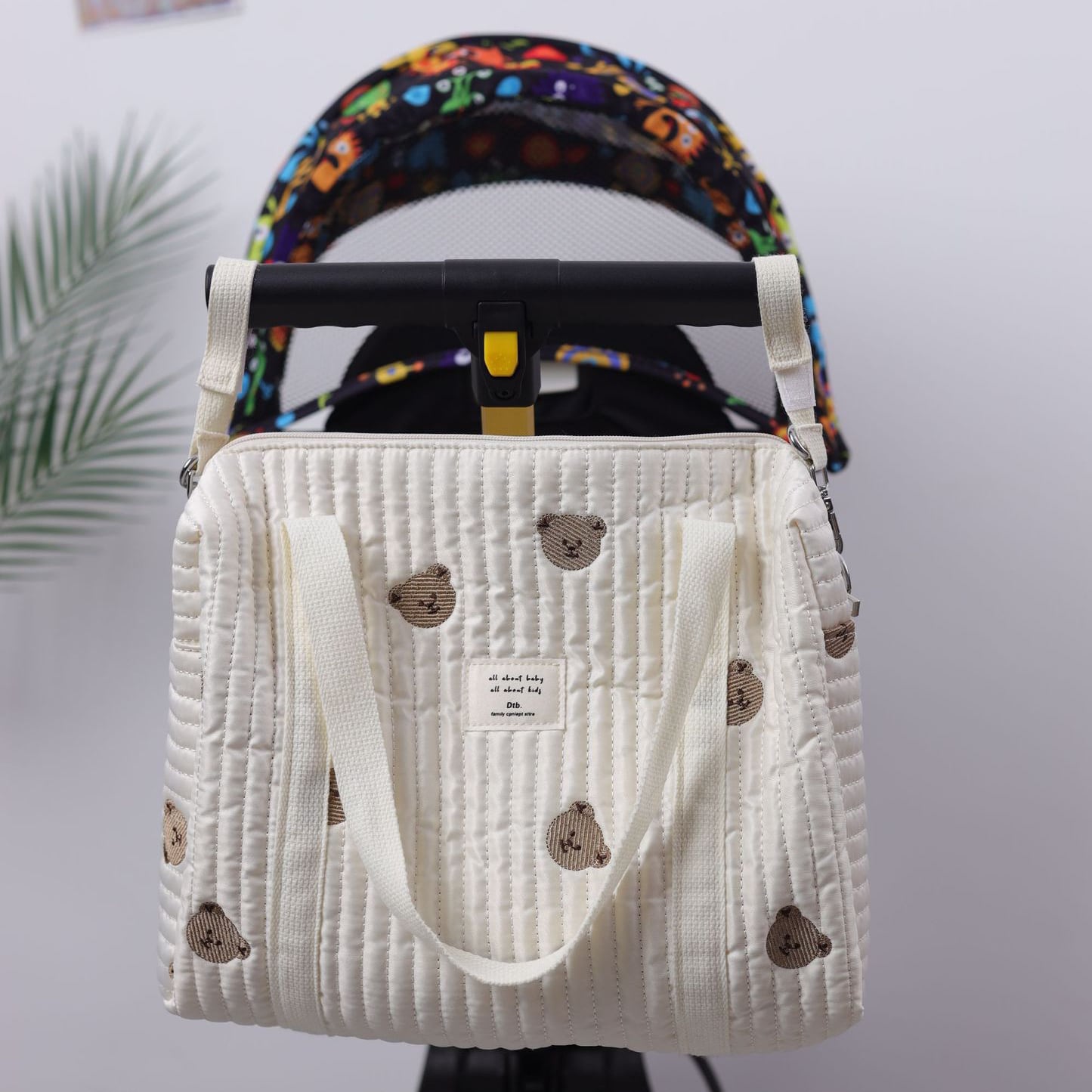 ターコイズ キルティング マザーズバッグ 2WAY大容量キルティングマザーズバッグ レディース かわいい刺繍