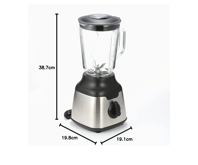 【特価セール】アイリスプラザ(IRIS PLAZA) ミキサー ブレンダー ハイパワー ジューサー 簡単操作 3段階調整 氷対応 4枚刃 スムージー フローズンドリンク 丸洗い 大容量サイズ おしゃれ ブラック 1500ml PFJM-1500-B