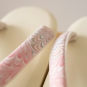 suminagashi 草履「桜」 M