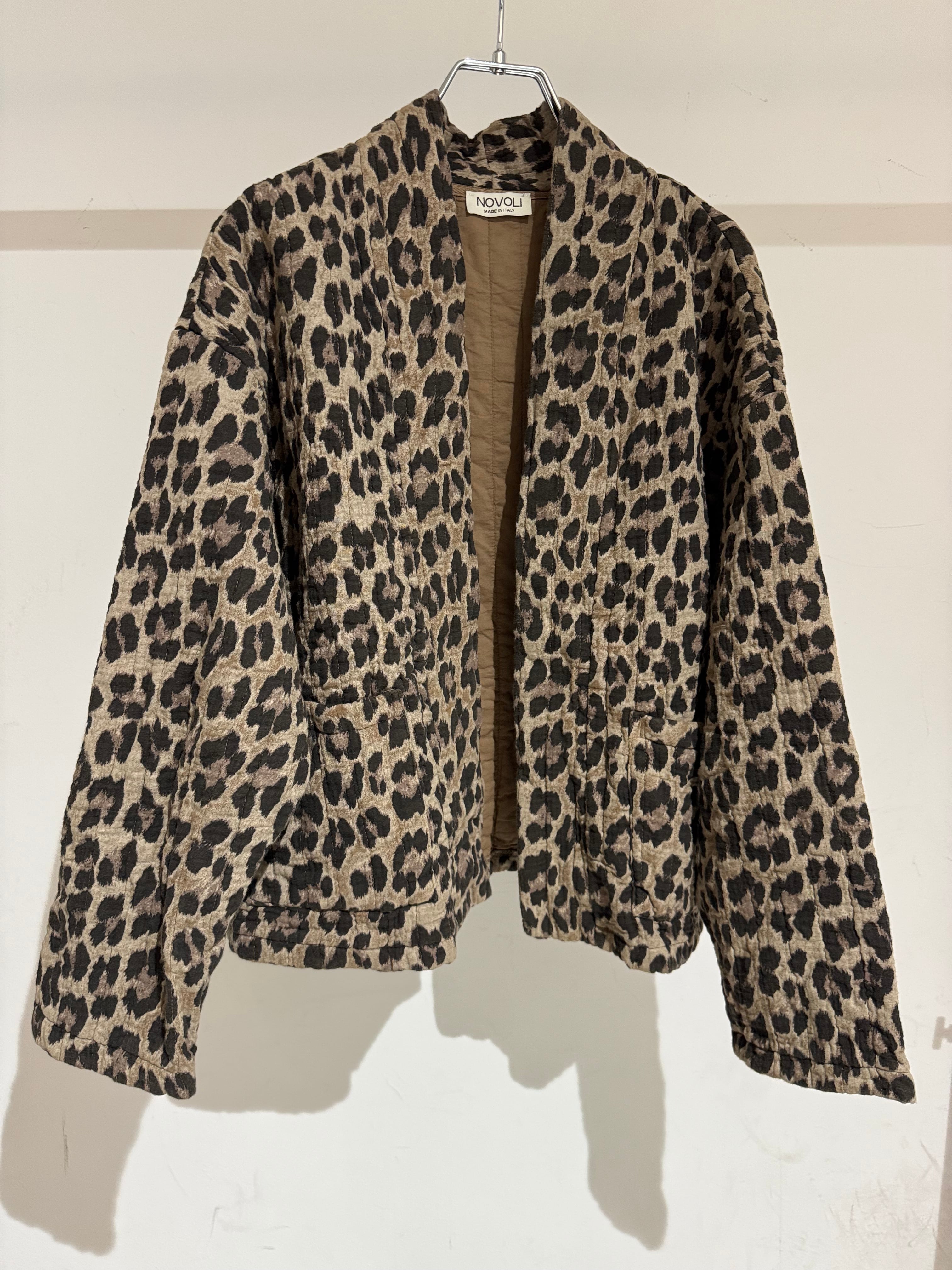 leopard padded jacket