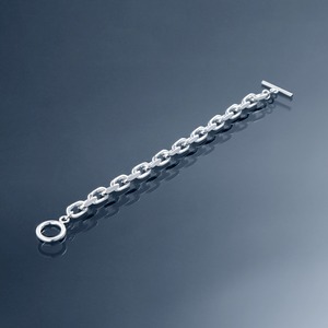 oval link 2 sides cut volume chain bracelet [AZTC] / Y2308KHB5209