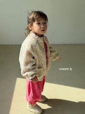韓国子供服 / 26winter / cream bbang / スクリンクルフワフワジャンパー / キッズ / 冬服 *XS~XL*
