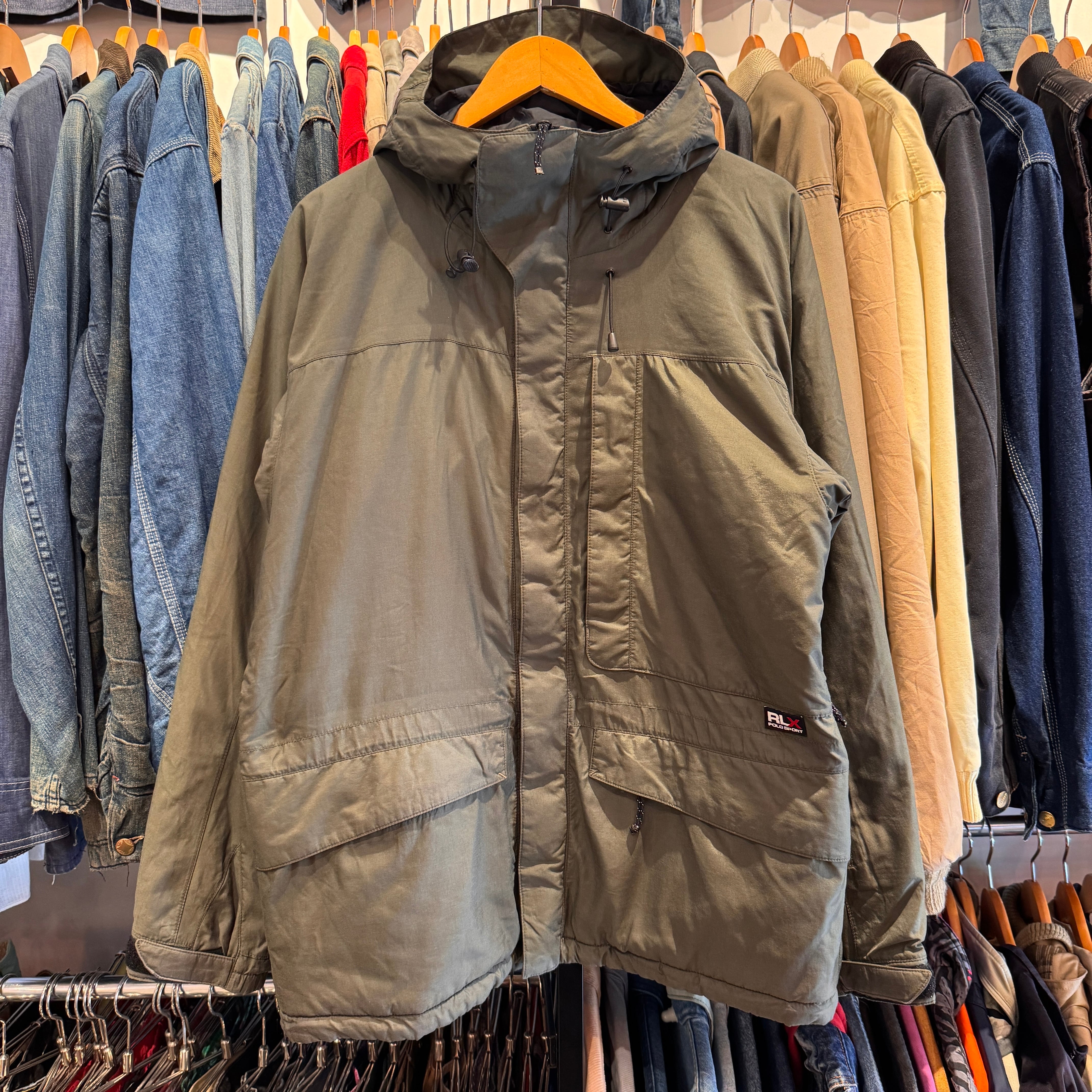 RLX NYLON JACKET OLIVE | safarionline