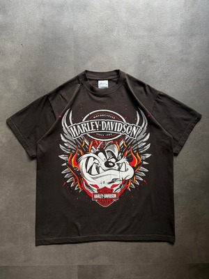 HARLEY-DAVIDSON タズマニアンデビル Tシャツ ハーレーダビッドソン L ブラック
