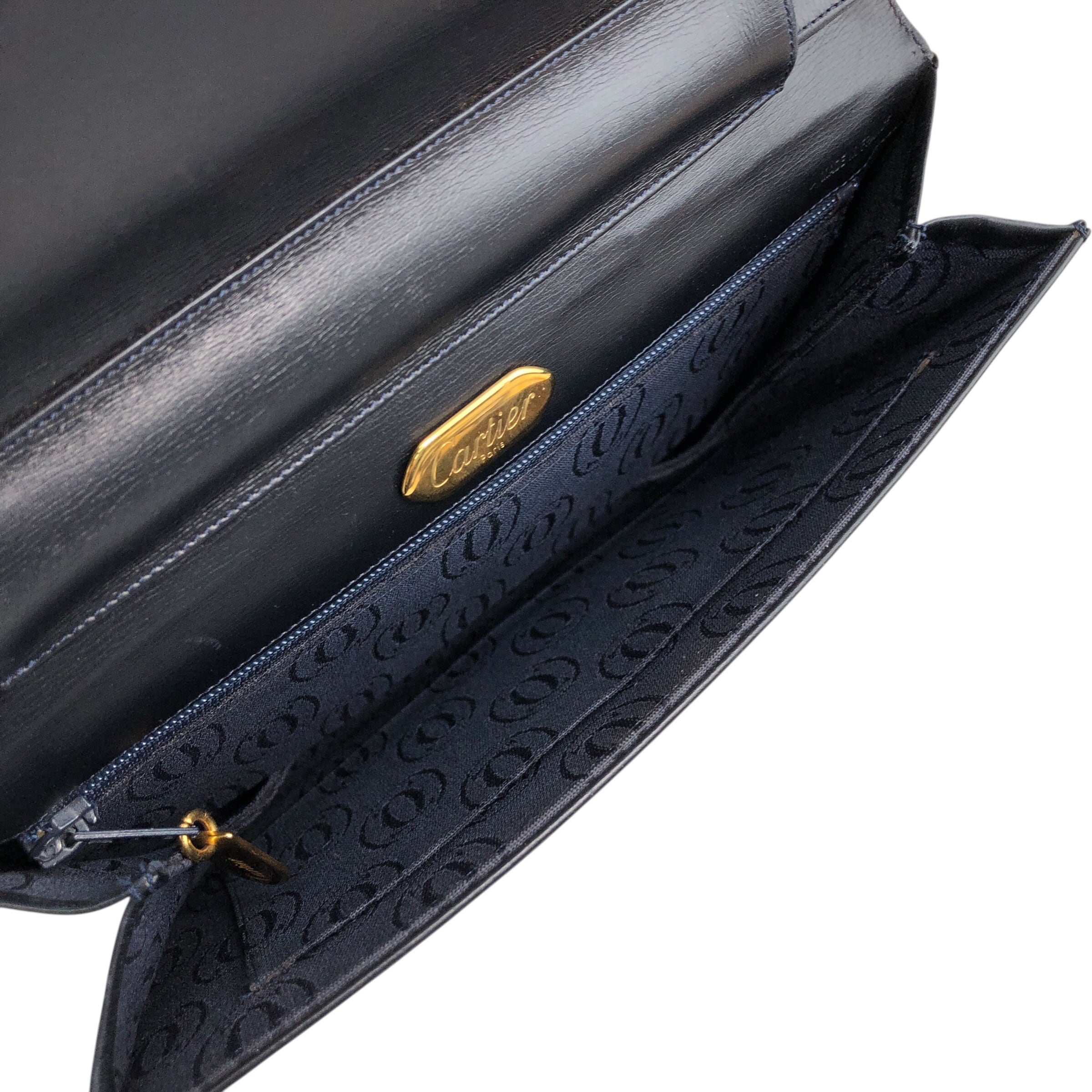 Cartier カルティエ サファイアライン ショルダーバッグ ネイビー