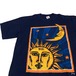 90's 月と太陽 アート Tシャツ