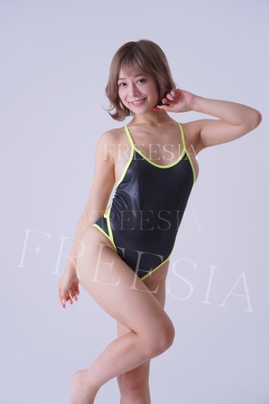【日本製】スーパーwet競泳水着　95612 ＼光沢ストレッチ！伸びが良い／mサイズ フリージア