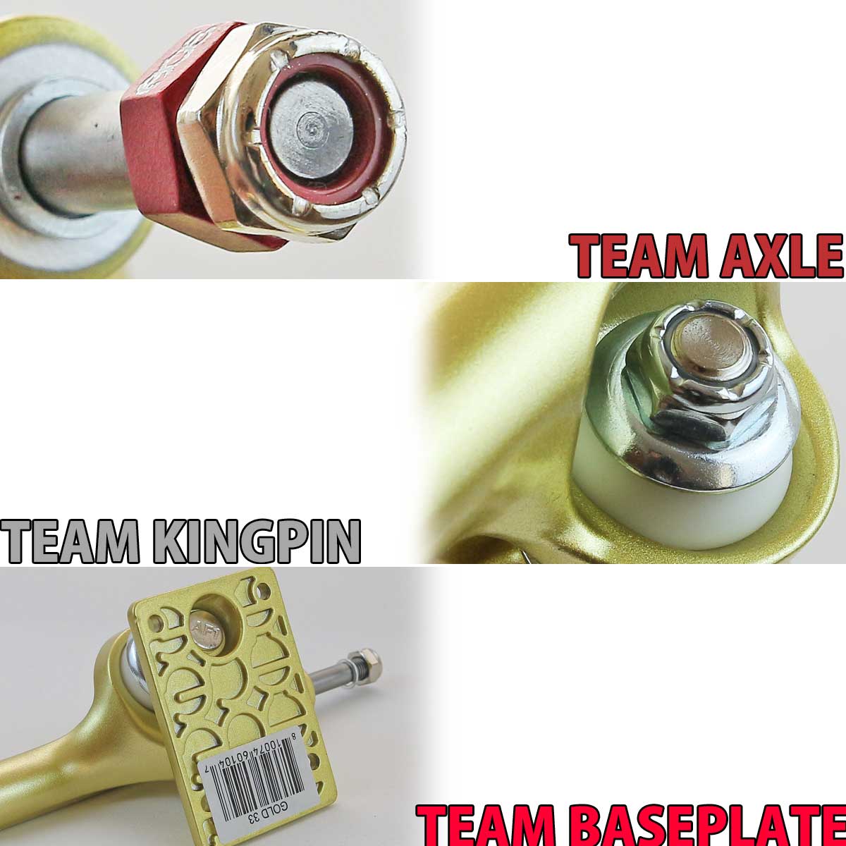 エース AF1 Hi 22/33/44 スケボー トラック ハイ ゴールド ACE