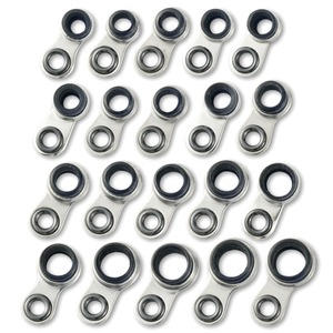 【特価処分】ロッドガイド 釣り竿 ステンレス 3.1mm~6.0mm 20点セット 修理 交換