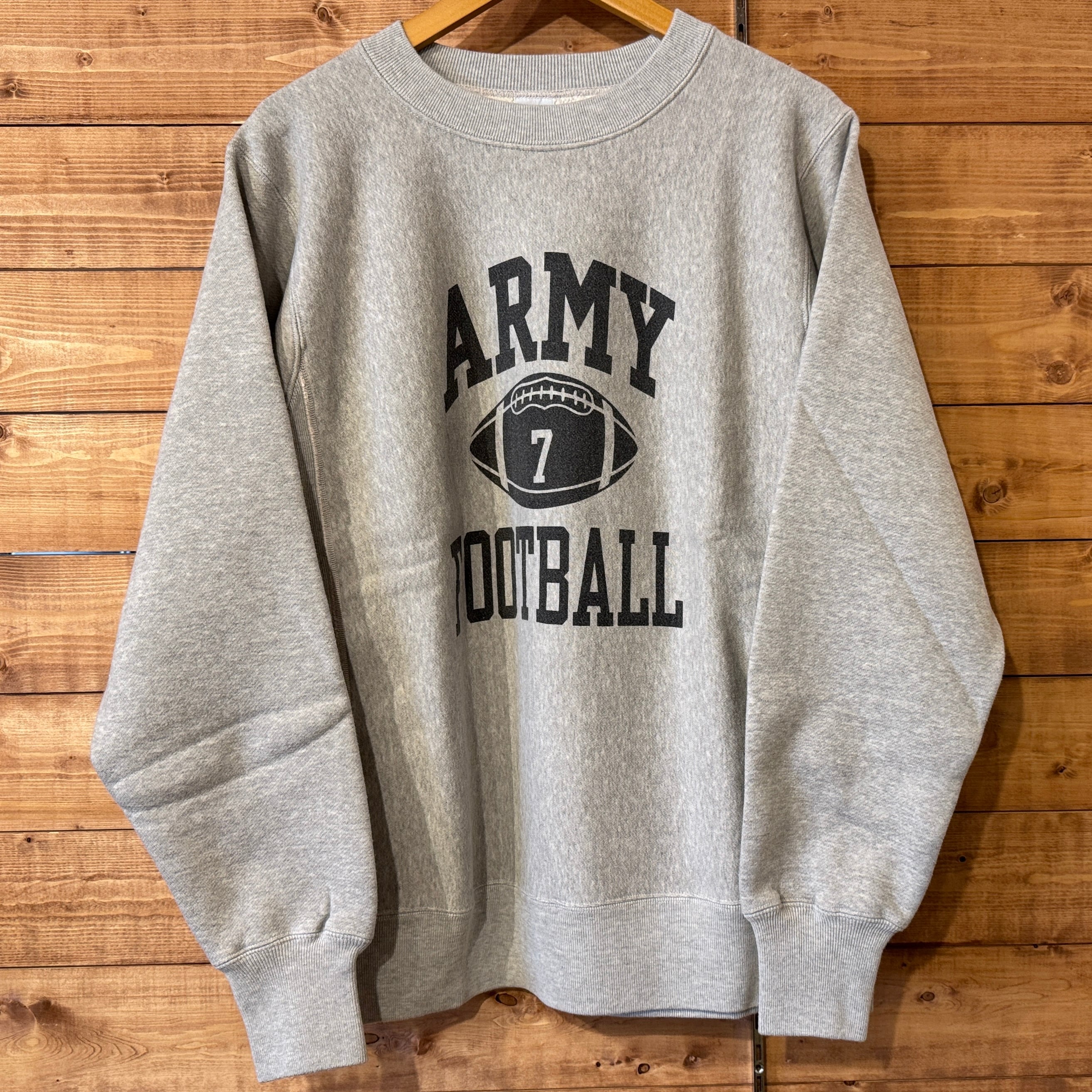 Buzz Rickson’s / スウェット/XL/コットン/GRY BUZZ RICKSON'S HORIZONTAL KNITTING SWEAT SHIRT “ARMY FOOTBALL
