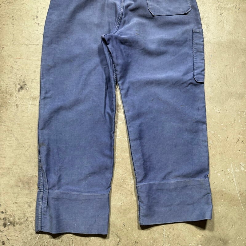 40's~ ADOLPHE LAFONT モールスキンワークサロペット ローバック