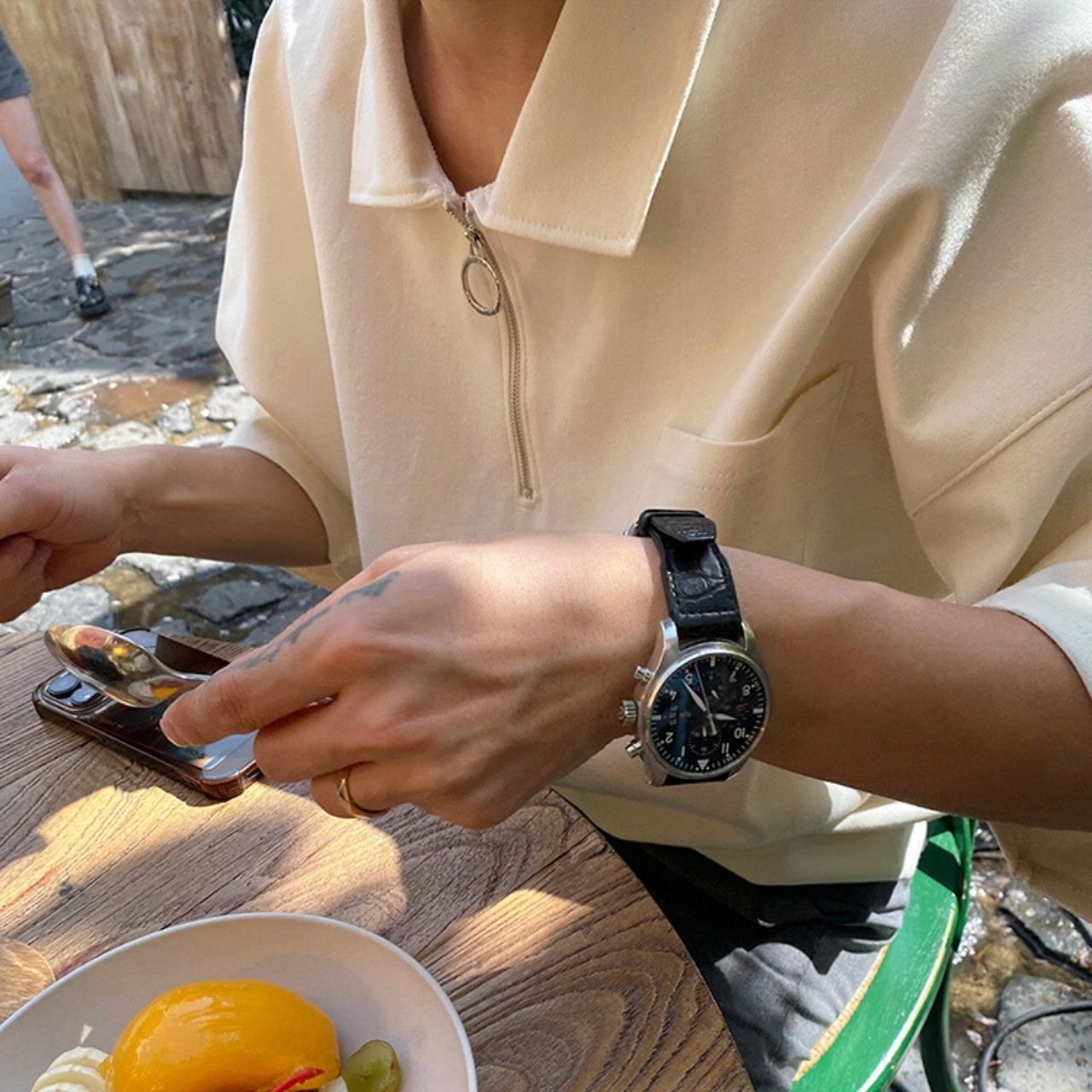 ハーフジップルーズTシャツ　MT0080440