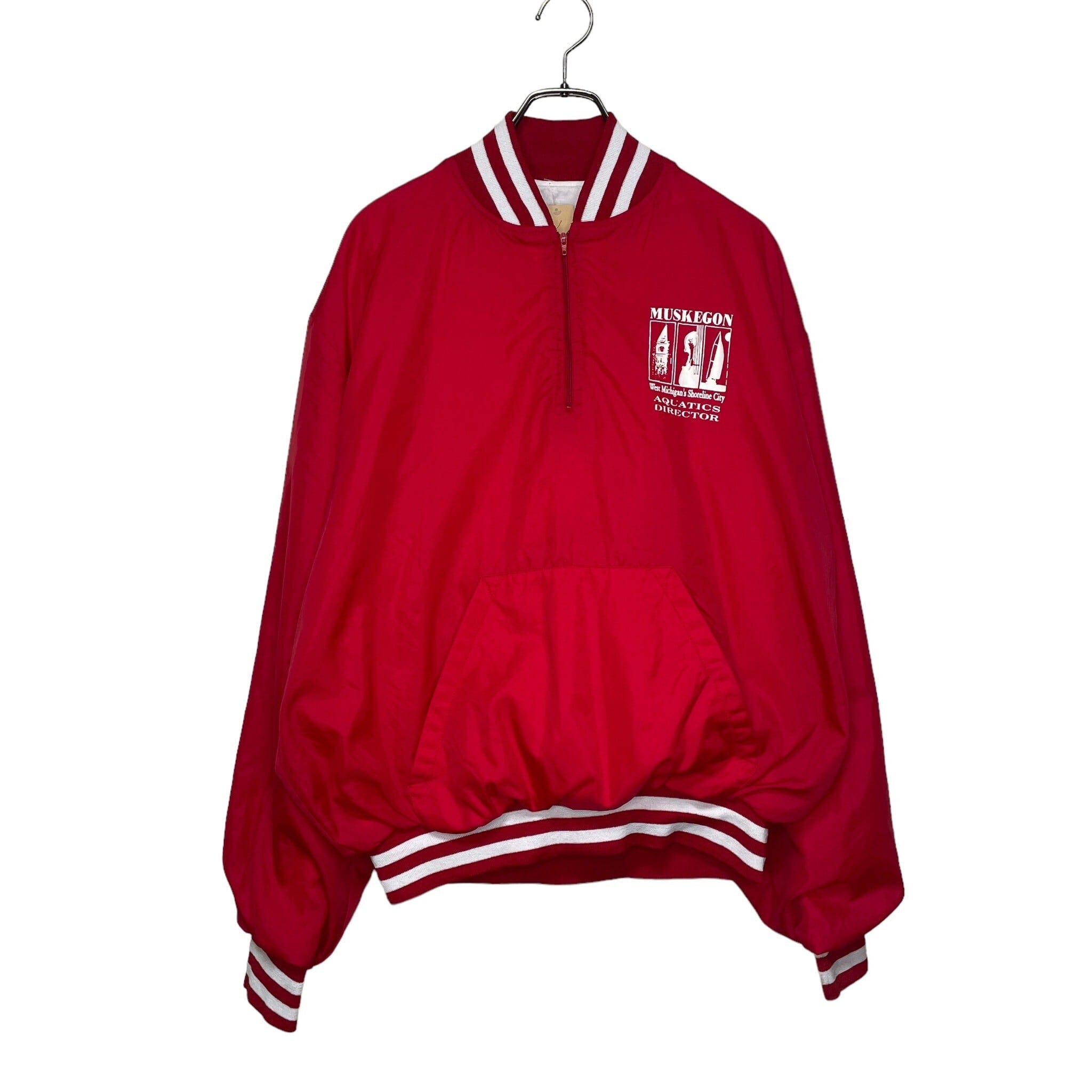 Made in USA】【80s】Holloway ハーフジップナイロンスタジャン XL 