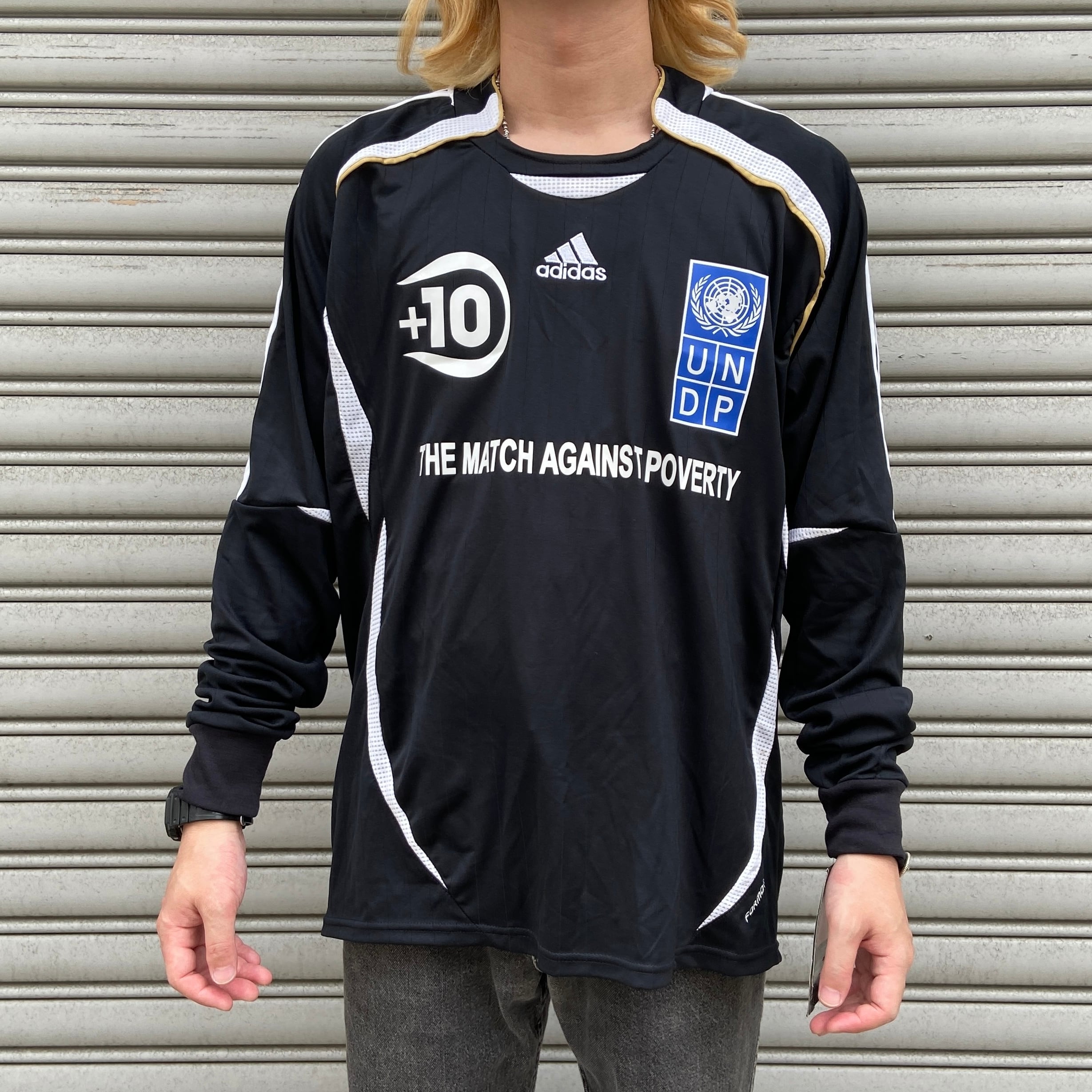 タグ付き未使用品 adidas ジダン サッカーゲームTシャツ ブラック XL