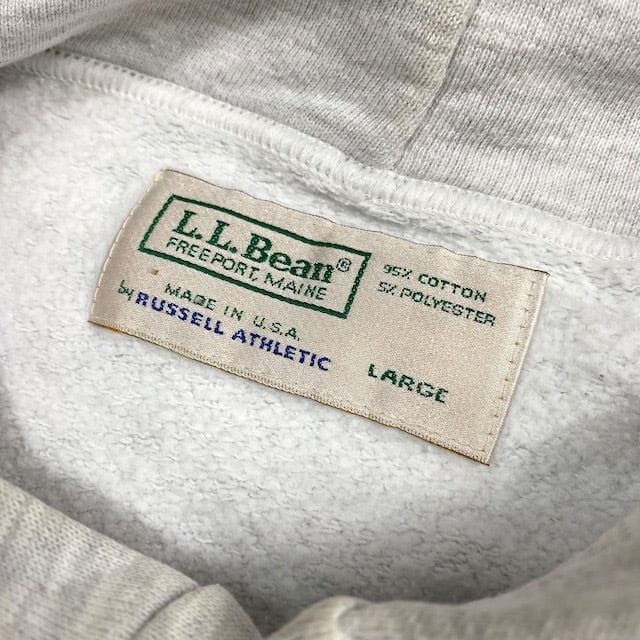 90's L.L.Bean × Russell Athletic Henry Neck Pullover Parka / エルエルビーン  ラッセルアスレチック ヘンリーネック プルオーバーパーカー ビッグサイズ L 古着