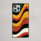 iPhoneケース レトロウェーブ 波柄｜70sグルーヴィーレゲエ風 RETRO038