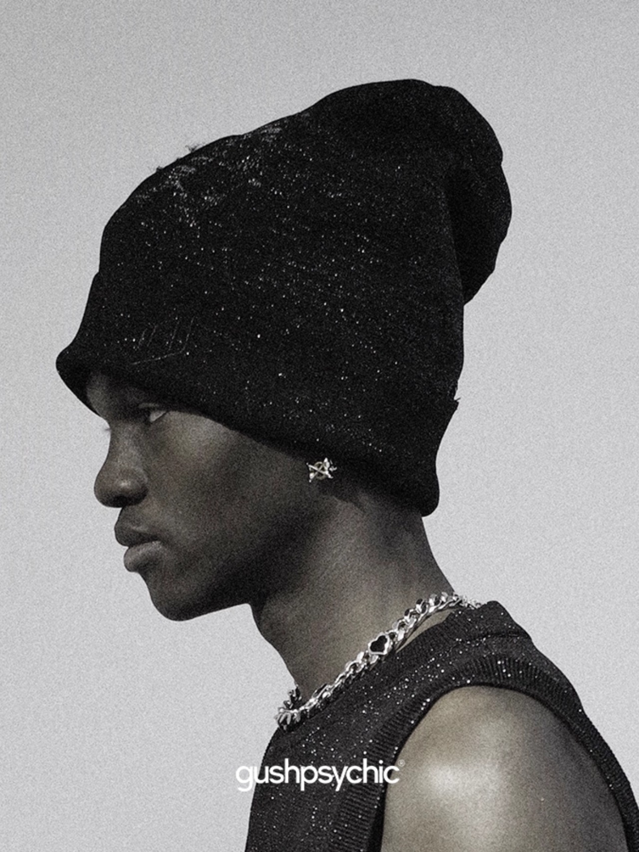 gushpsychic Heart Pattern Face Cover Balaclava Beanie