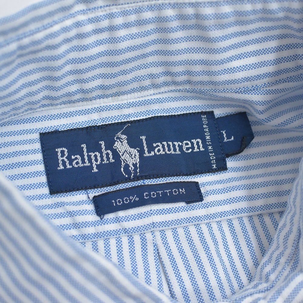 リサイズ 90s Ralph Lauren ポロベア 刺繍 デザイン ストライプ