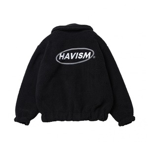 [HAVISM] SIGNATURE LOGO FLEECE JACKET(BLACK) 正規品  韓国 ブランド パーカー フリース ジャケット