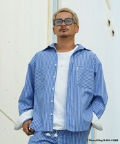 【#Re:room】PIN STRIPE BIG SHIRTS［RES095］