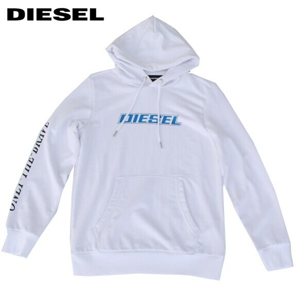 DIESEL ディーゼル パーカー スウェット プルオーバー 長袖 メンズ　S-GIRK-HOOD-K10 WHITE | BEES HIGH  powered by BASE