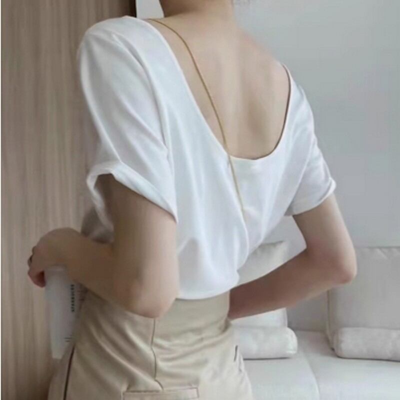 back open T-shirt W00179