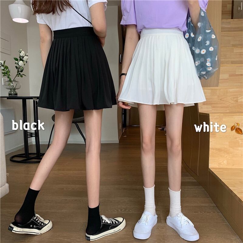 ホワイトスカート サマー薄手ソリッド カラーハイウェストウェストAライン 夏物 ソリッドカラー YY-ファッション84934448516