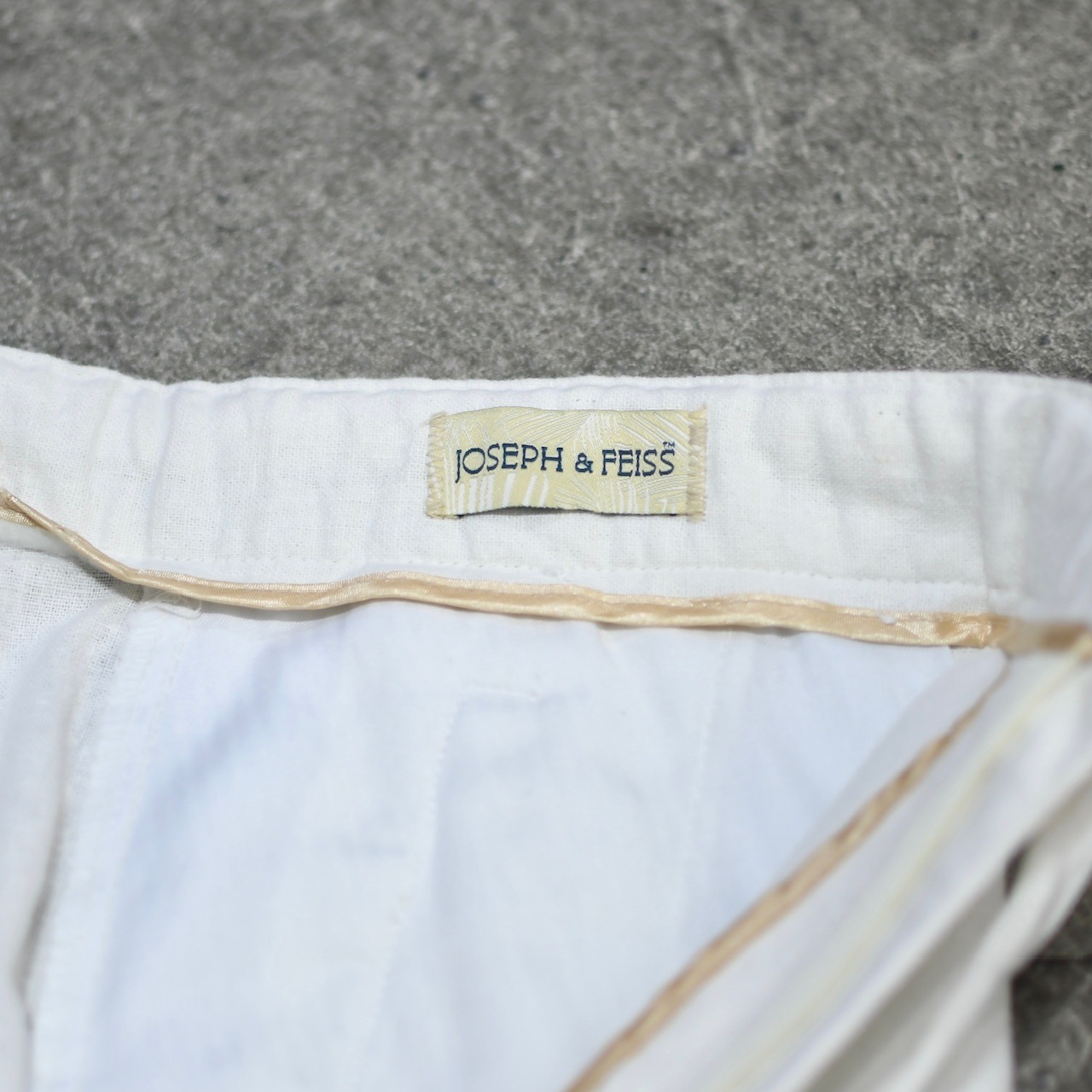linen x cotton easy pants white