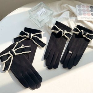 touchscreen compatible bicolor ribbon gloves m1033