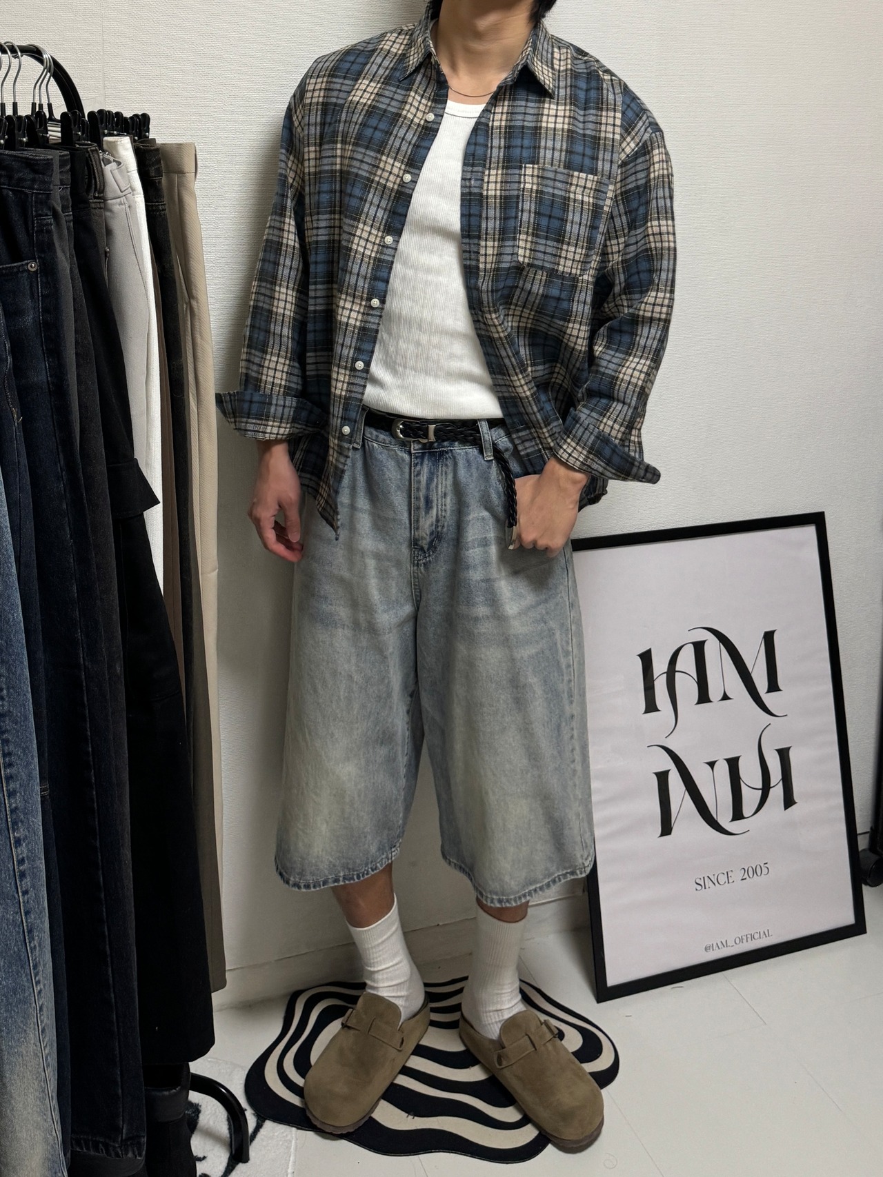 Ocean Plaid Relax Check Shirt (Blue) - 10