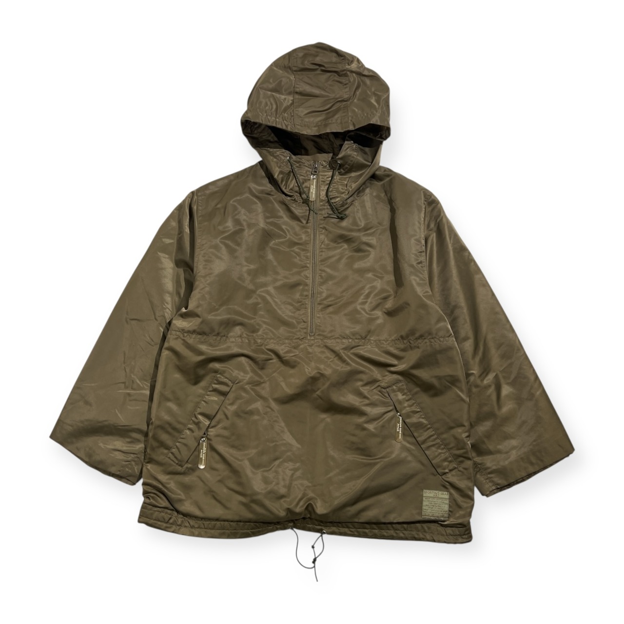 80s 90s HAI SPORTING GEAR ハイスポーティングギア ナイロン アノラックパーカー M/カーキ系 メンズ ビンテージ イッセイミヤケ