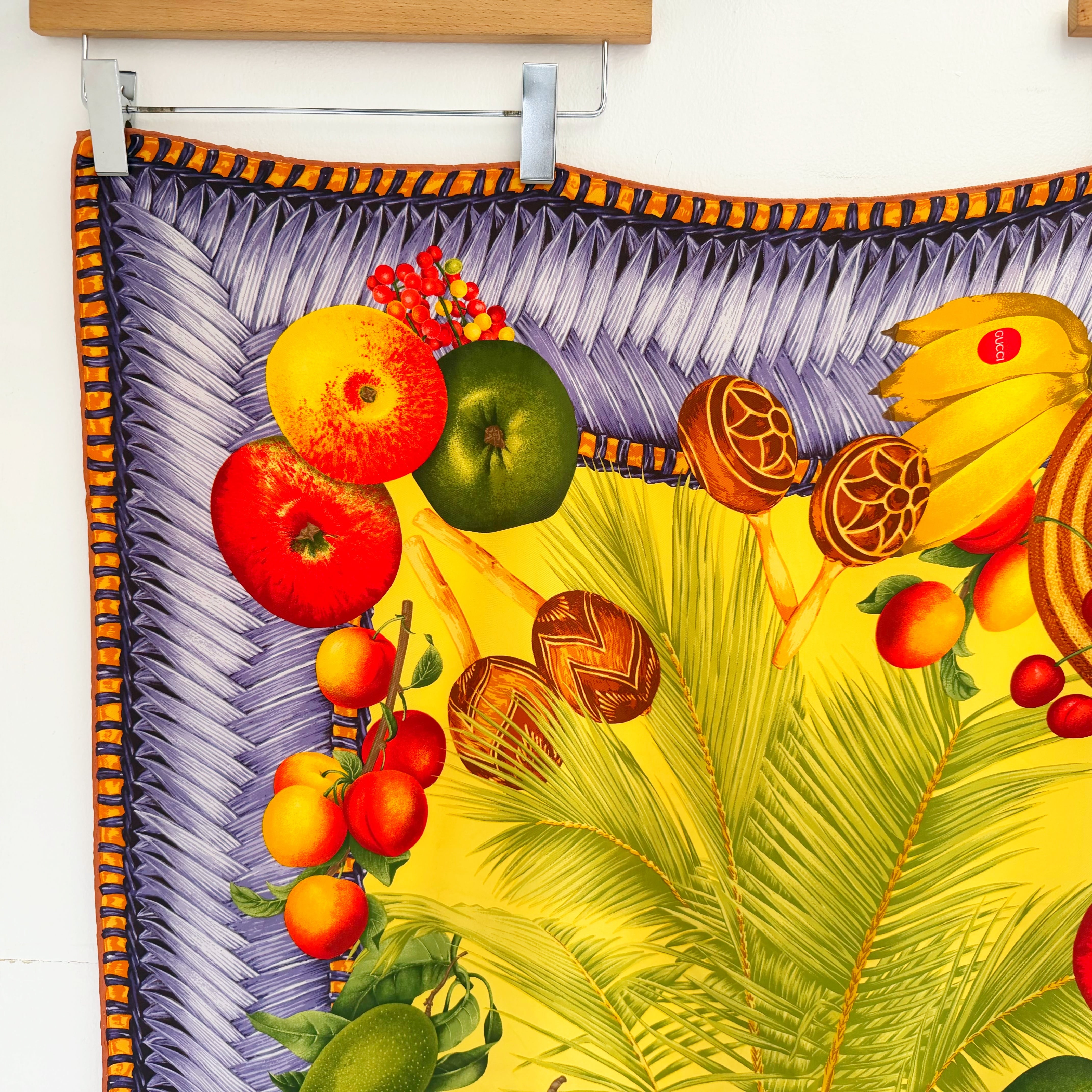 dead stock- GUCCI silk fruits scarf | TOKYO LAMPOON online shop