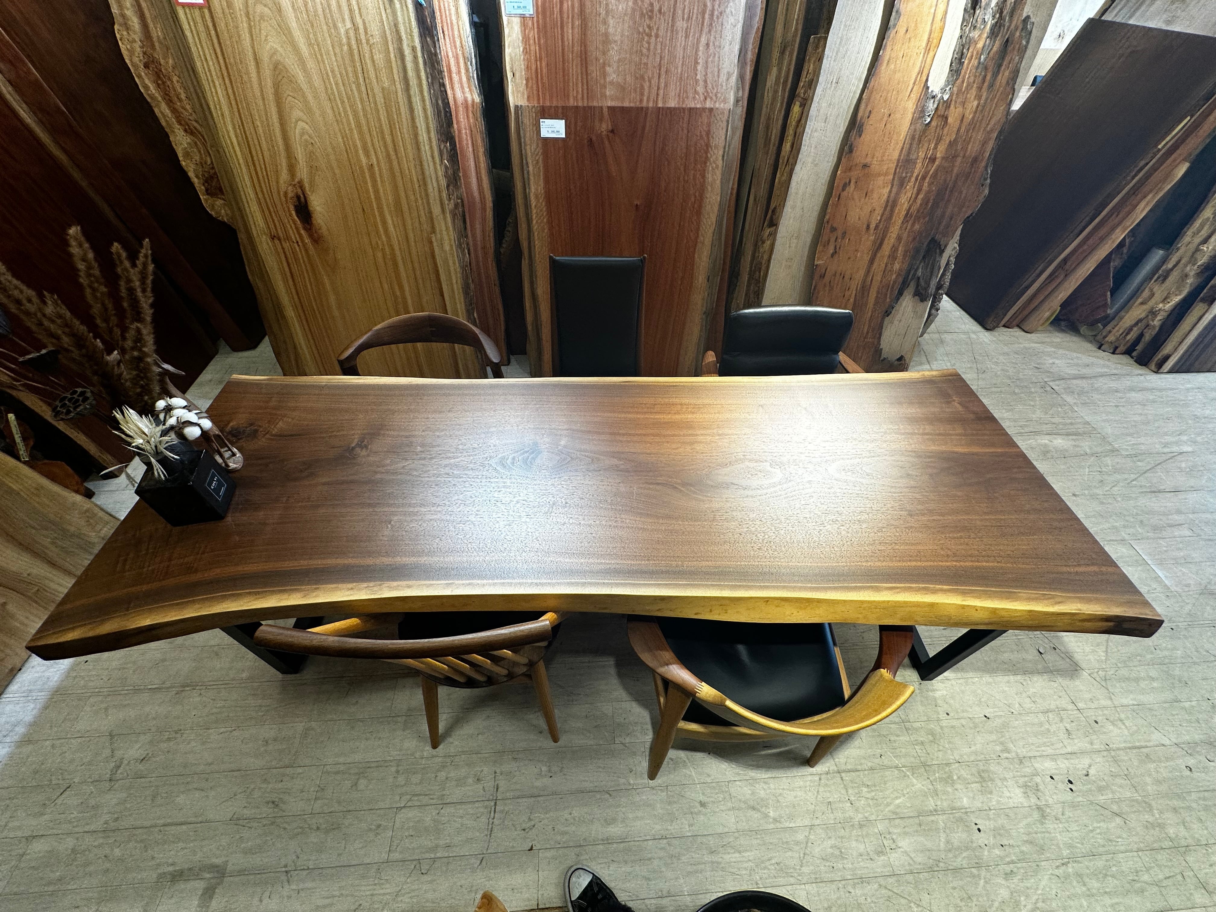 ウォールナット_2185×710-847×55_浅草本店_テーブル天板/一枚板 242310