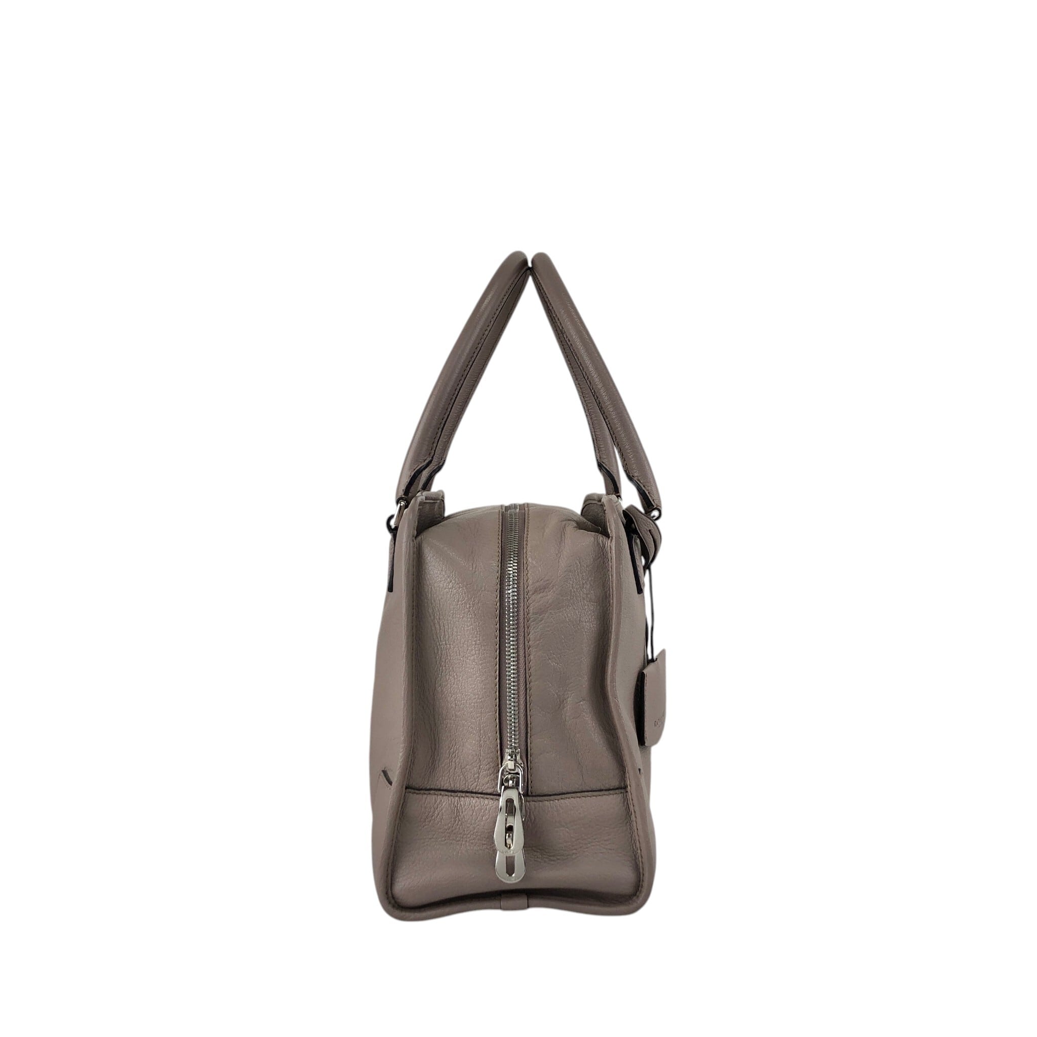 LOEWE ロエベ アマソナ36 ハンドバッグ グレー アナグラム レザー