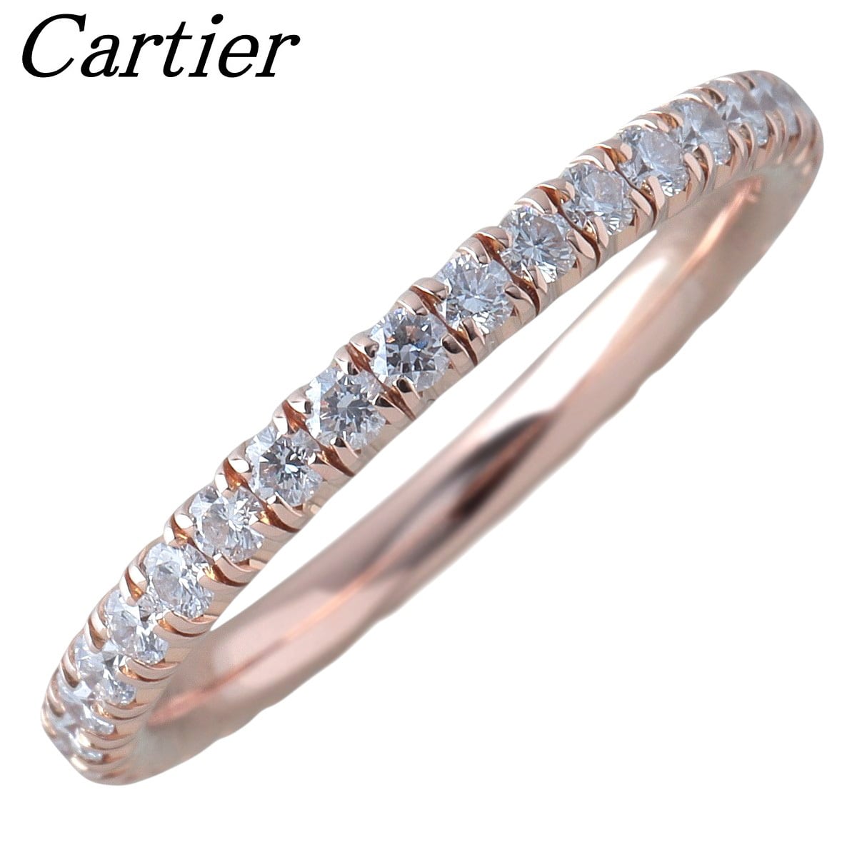 カルティエ ダイヤ リング バレリーナ ウェディング ハーフ #57 Pt950