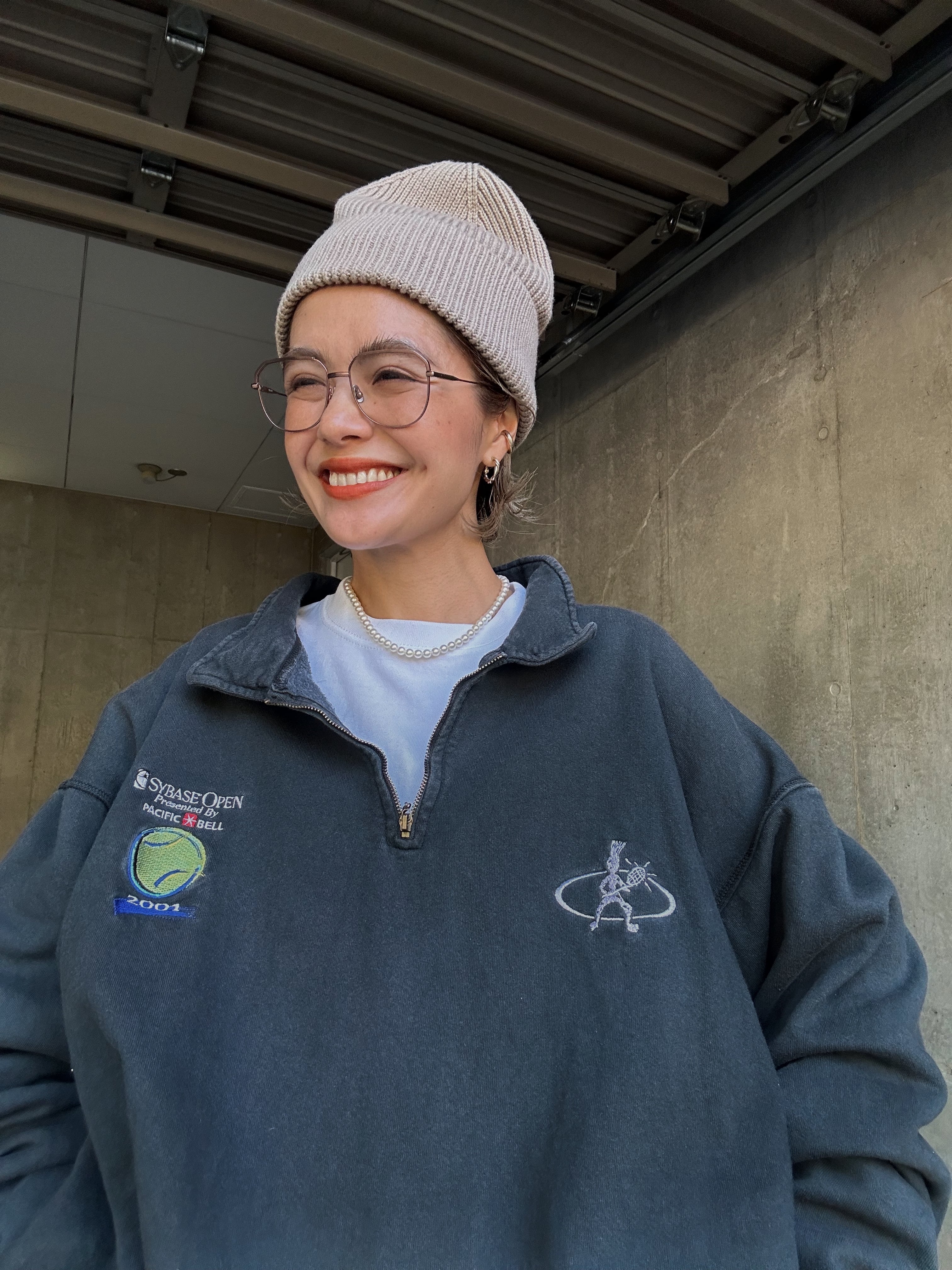 (CS1079)00‘s Balle de Match “ATP” half zip pullover made in USA