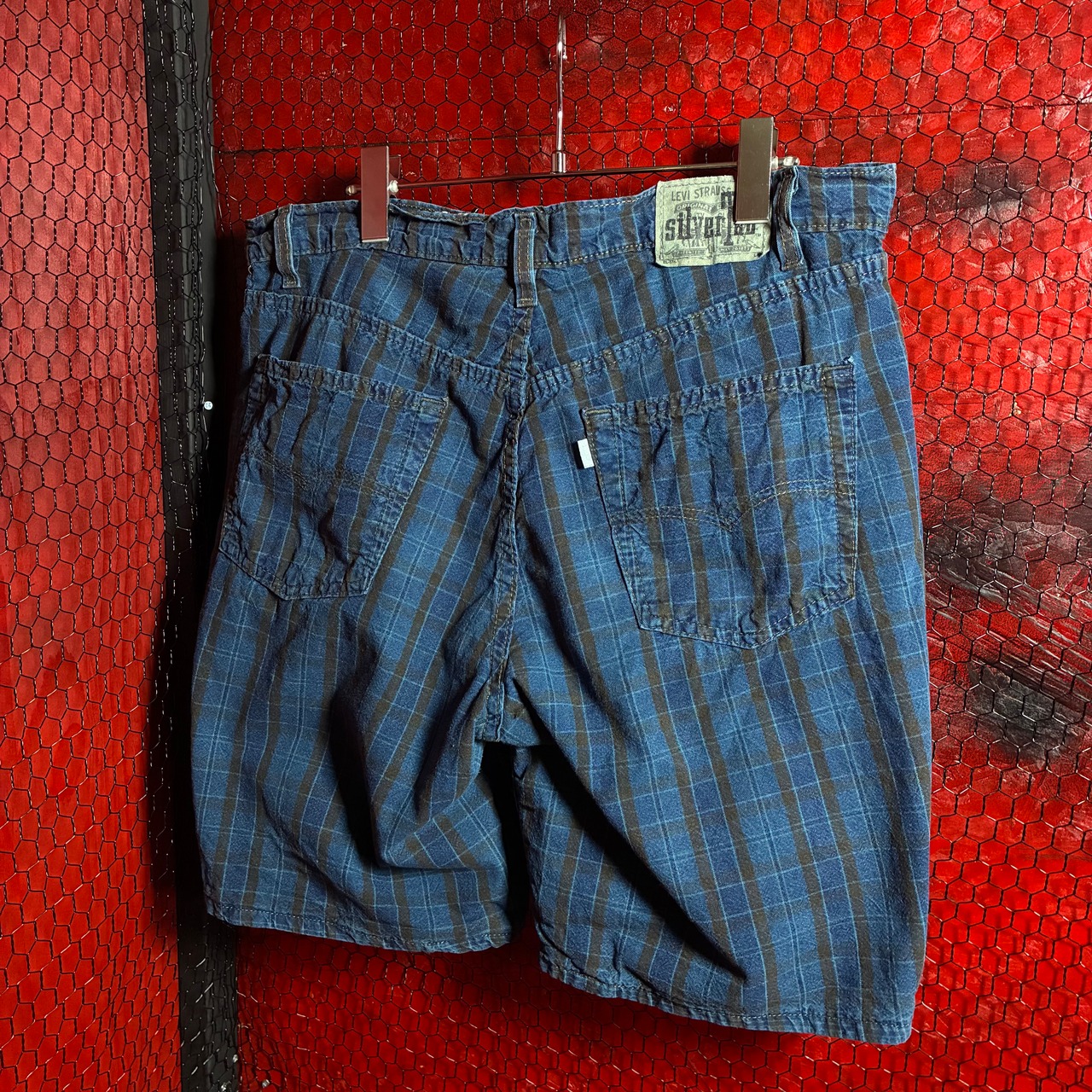 90s USA製　Levi’s Silver Tab LOOSE ショーツ　ハーフパンツ　チェック柄　W36