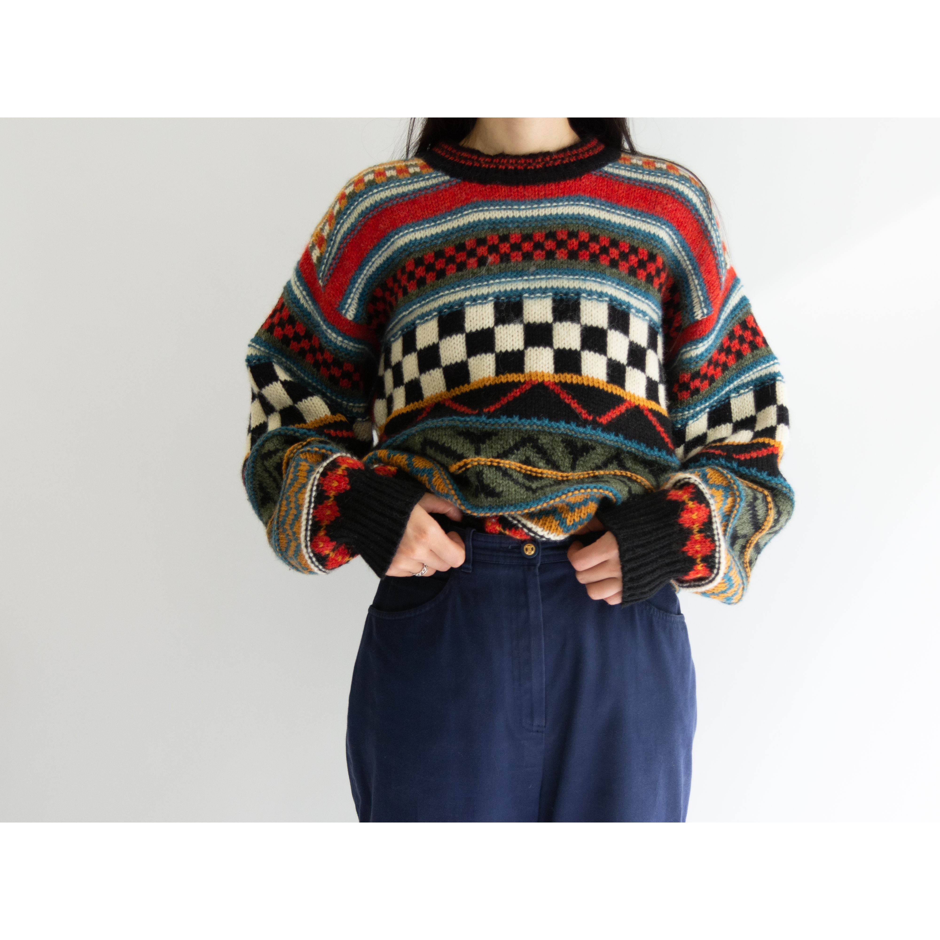 【Gaeltarra】Made in Ireland 100% Wool Sweater（ゲイルターラ アイルランド製 ウールセーター クルーネックニット）