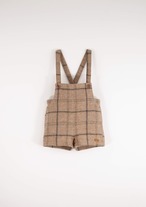 【popelin】 Beige short rompers