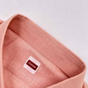 シルク混◆D'URBAN ダーバン ドイツ製生地 半袖シャツ サイズ41/ピンク系/メンズ/絹