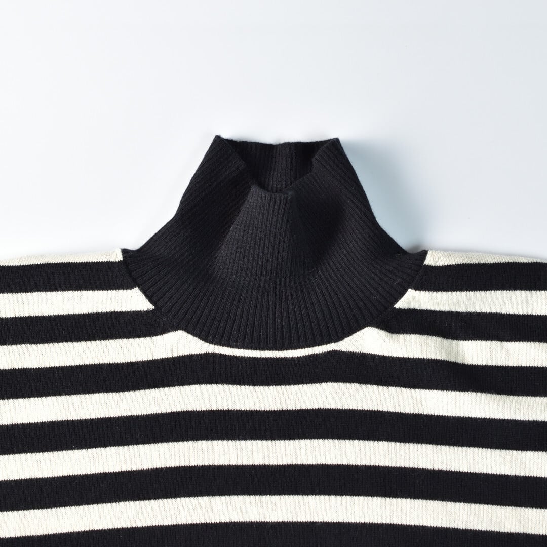 prit プリット ボーダータートルネックワイドプルオーバー【送料無料】