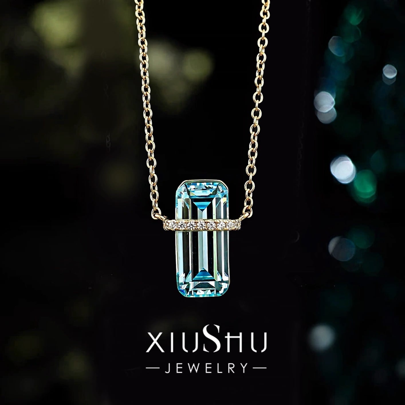 蝶が飛ぶ」人工アクアマリン 高炭素ダイヤモンド ホワイト キラキラ