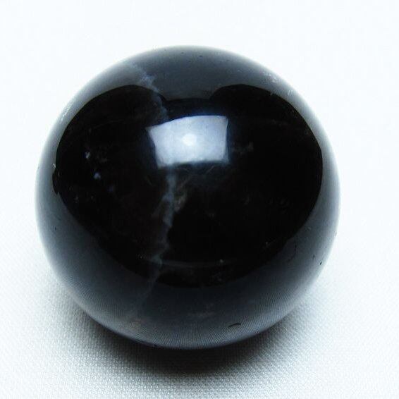 モリオン 丸玉 36mm 黒水晶 スフィア 置物 一点物 141-8057